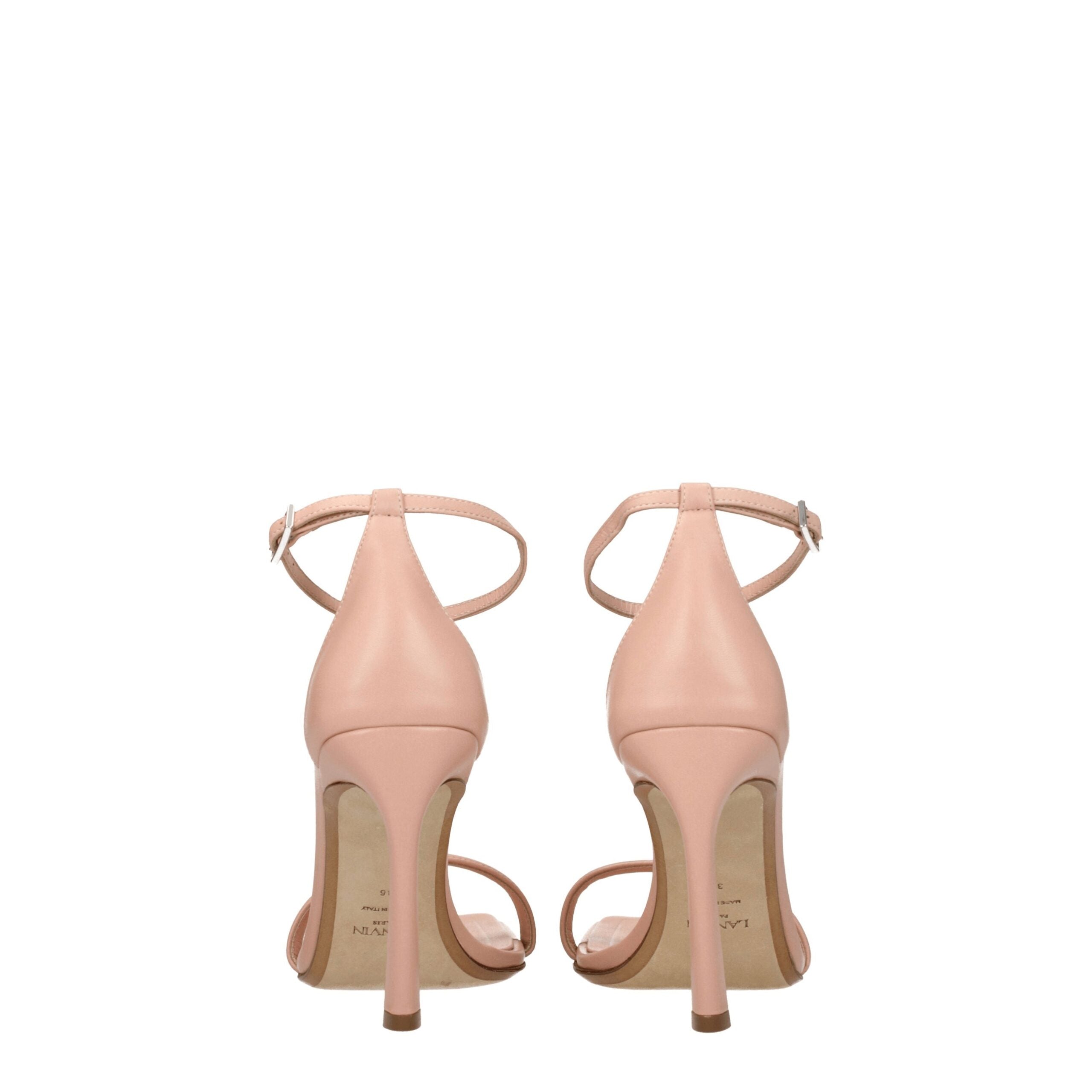 Lanvin Pink Leather Stiletto Heels Sandals -   -  Lanvin.