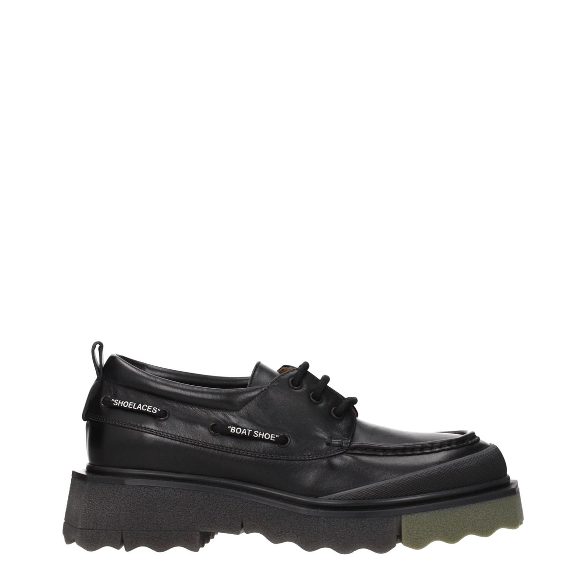 Off-White Black Leather Slip-On Loafers -   -  Off-White.