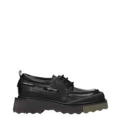 Off-White Black Leather Slip-On Loafers -   -  Off-White.
