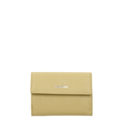 Jil Sander Yellow Leather Wallets -   -  Jil Sander.