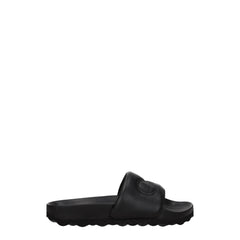 Off-White Black Leather Slippers Sandals -   -  Off-White.
