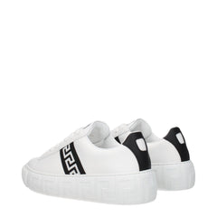 Versace White Leather Low Tops -   -  Versace.