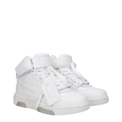 Off-White White Leather High Tops -   -  Off-White.