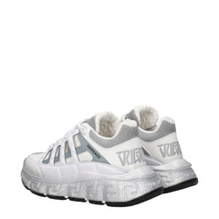 Versace White Fabric Athletic Sneakers -   -  Versace.