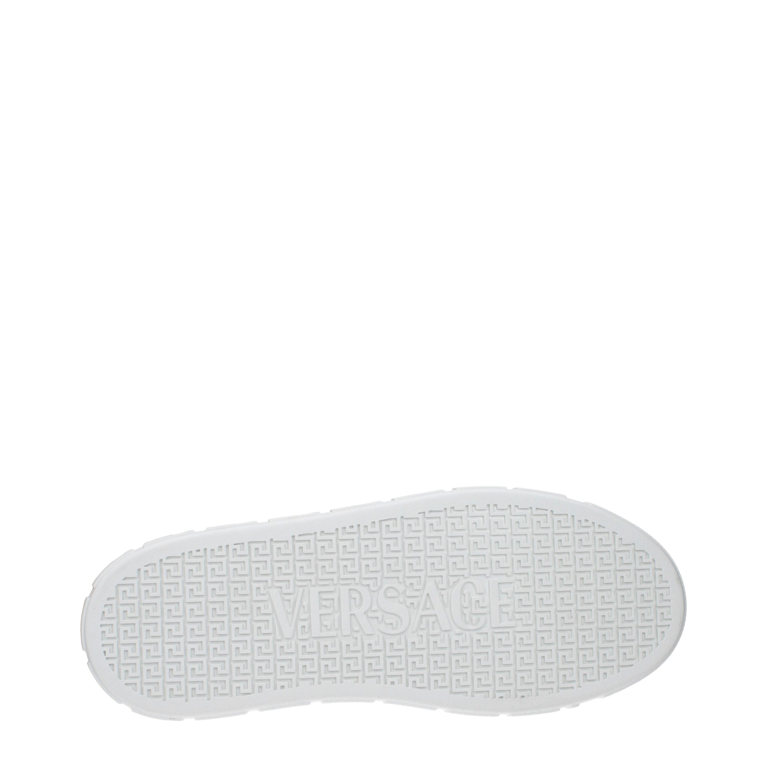 Versace White Leather Low Tops -   -  Versace.