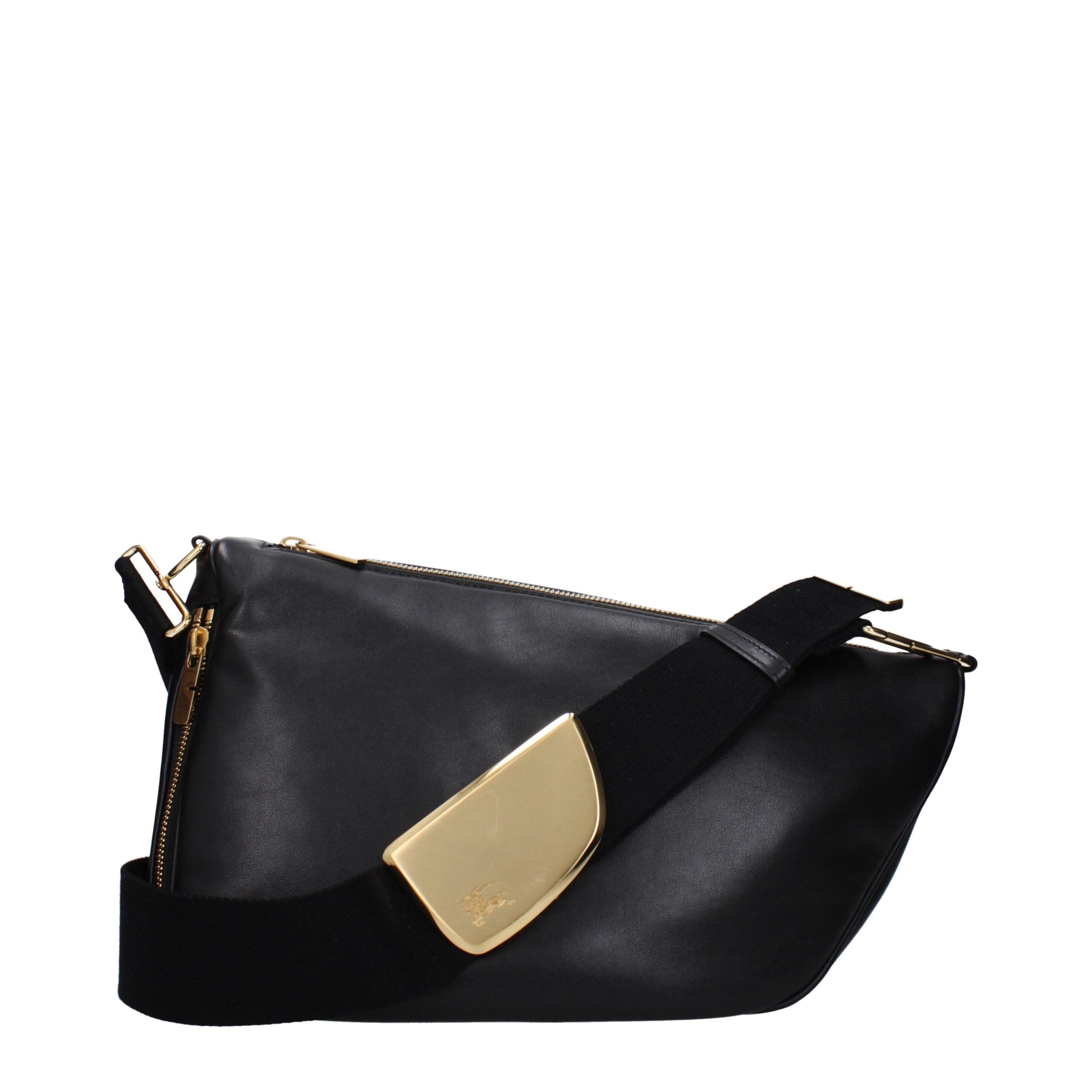 Burberry Black Leather Crossbody Bags -   -  Burberry.