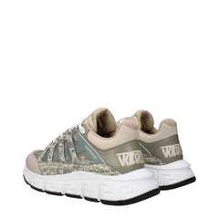Versace Green Fabric Low Tops -   -  Versace.