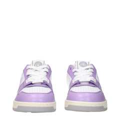 Versace White Leather Low Tops -   -  Versace.