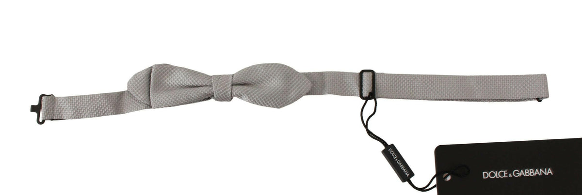 Dolce & Gabbana Gray 100% Silk Faille Adjustable Neck Bow Tie Papillon -  Neckties, Men -  Dolce & Gabbana.