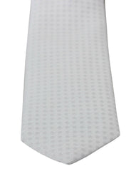 Dolce & Gabbana White Patterned Classic Mens Slim Necktie Tie -  Neckties, Men -  Dolce & Gabbana.