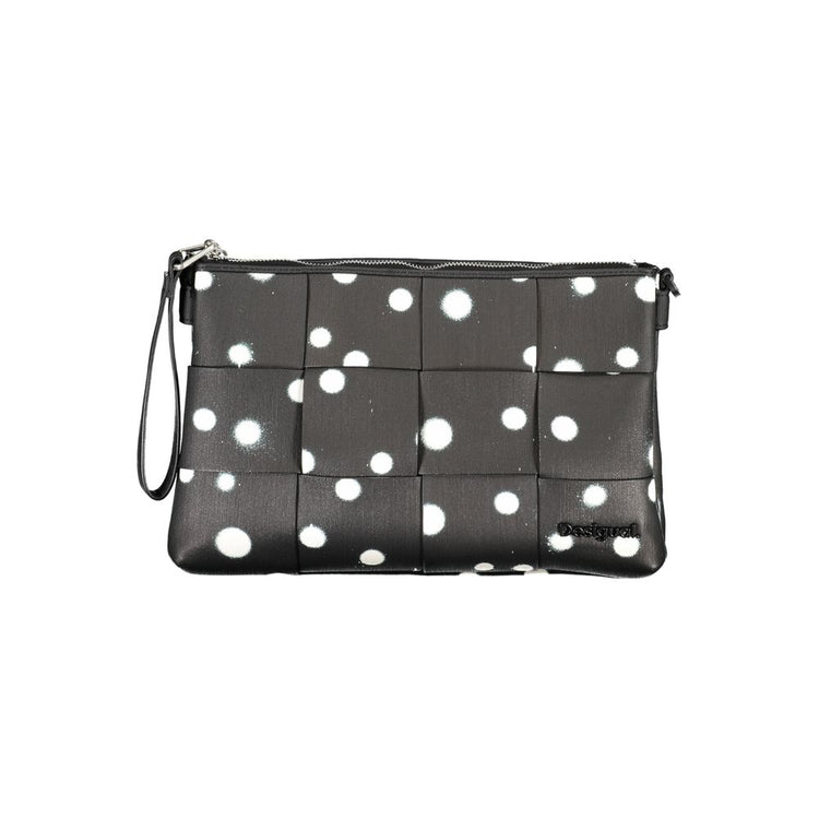 Desigual - Playful Woven Polka Dot Convertible Clutch Bag - Black Desigual