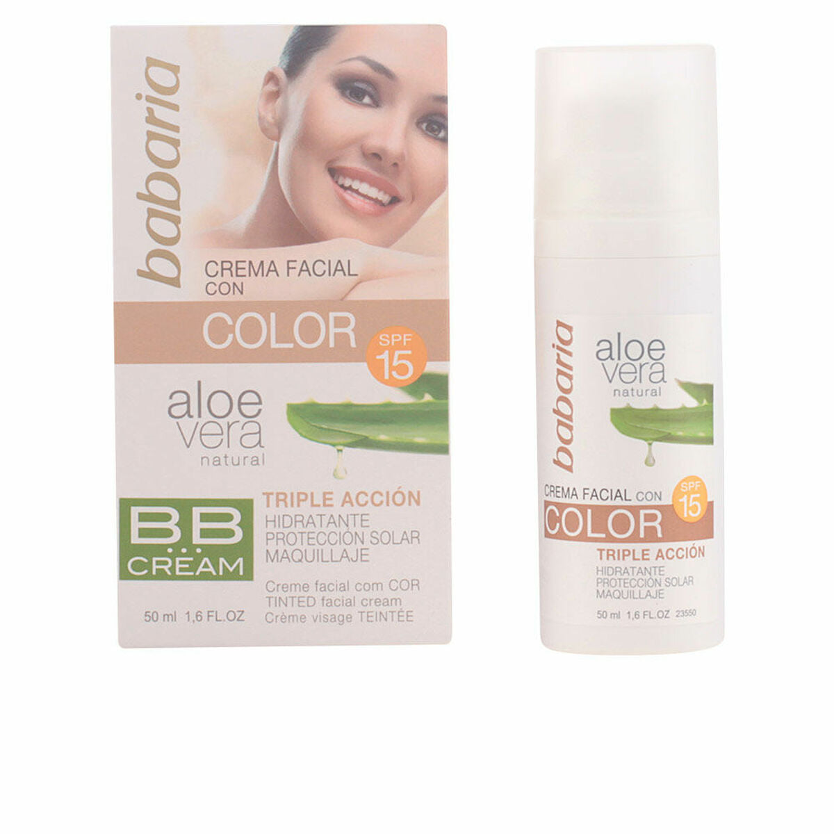 Hydrating Cream with Colour Babaria Spf 15 Aloe Vera (50 ml) -  Beauty, Make-up -  Babaria.