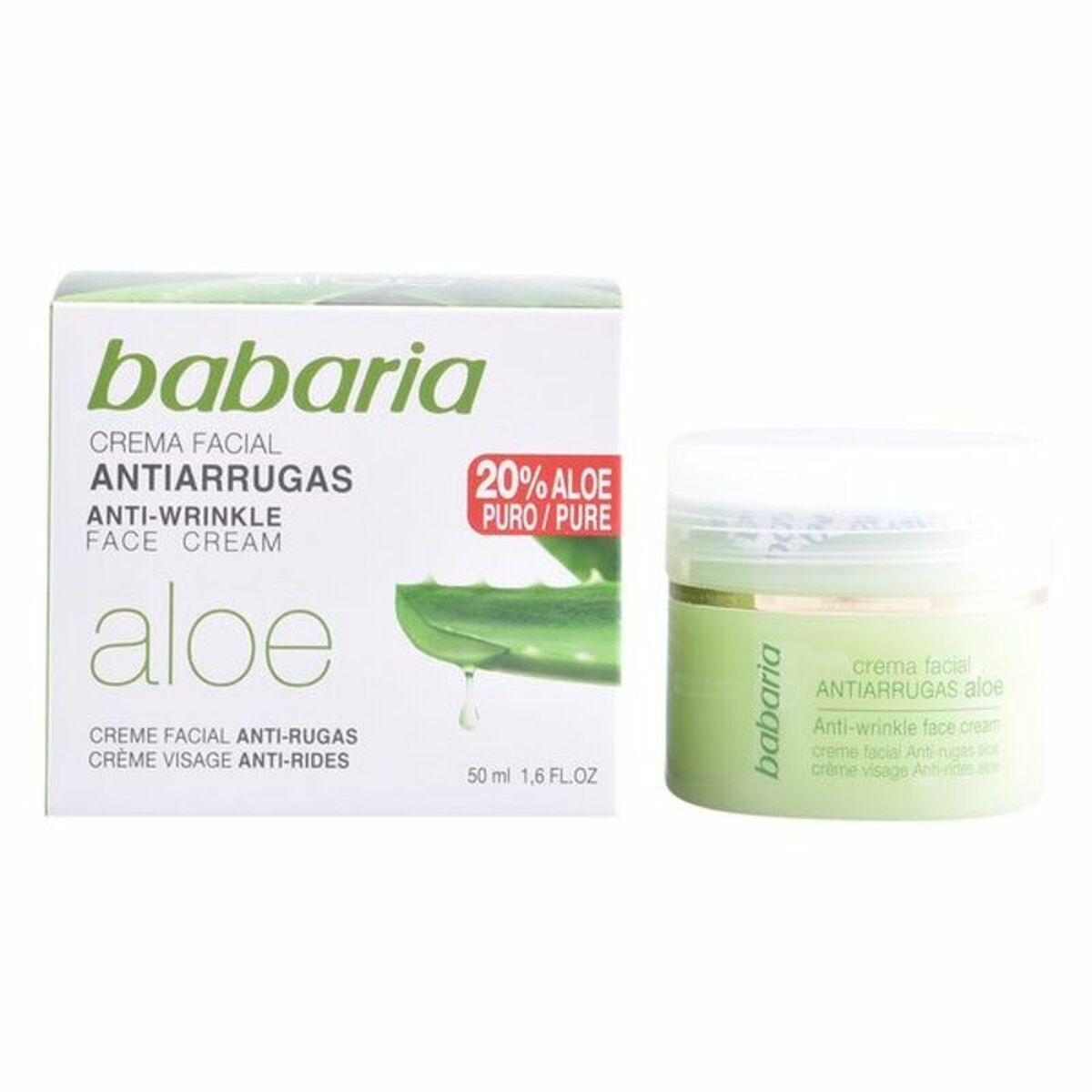 Anti-Wrinkle Cream Aloe Vera Babaria Aloe Vera (50 ml) 50 ml -  Beauty, Skin care -  Babaria.