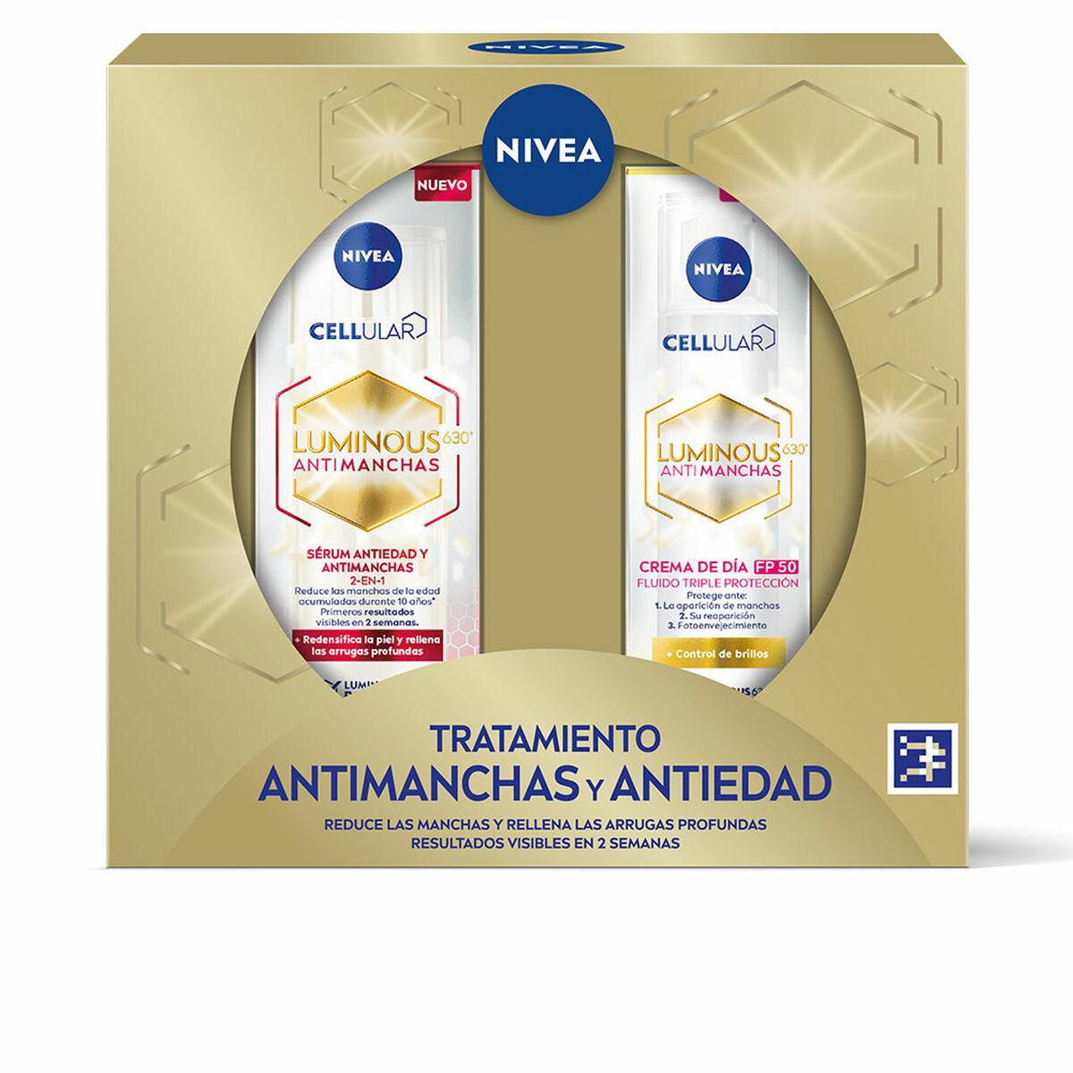 Make-Up Set Nivea TRATAMIENTO ANTIMANCHAS Y ANTIEDAD 2 Pieces -  Beauty, Utensils and accessories -  Nivea.