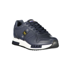 Blauer Blue Leather Men Sneaker -   -  Blauer.