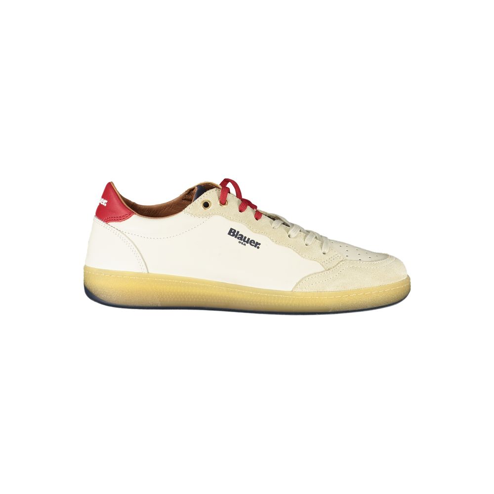 Blauer White Leather Men Sneaker -   -  Blauer.