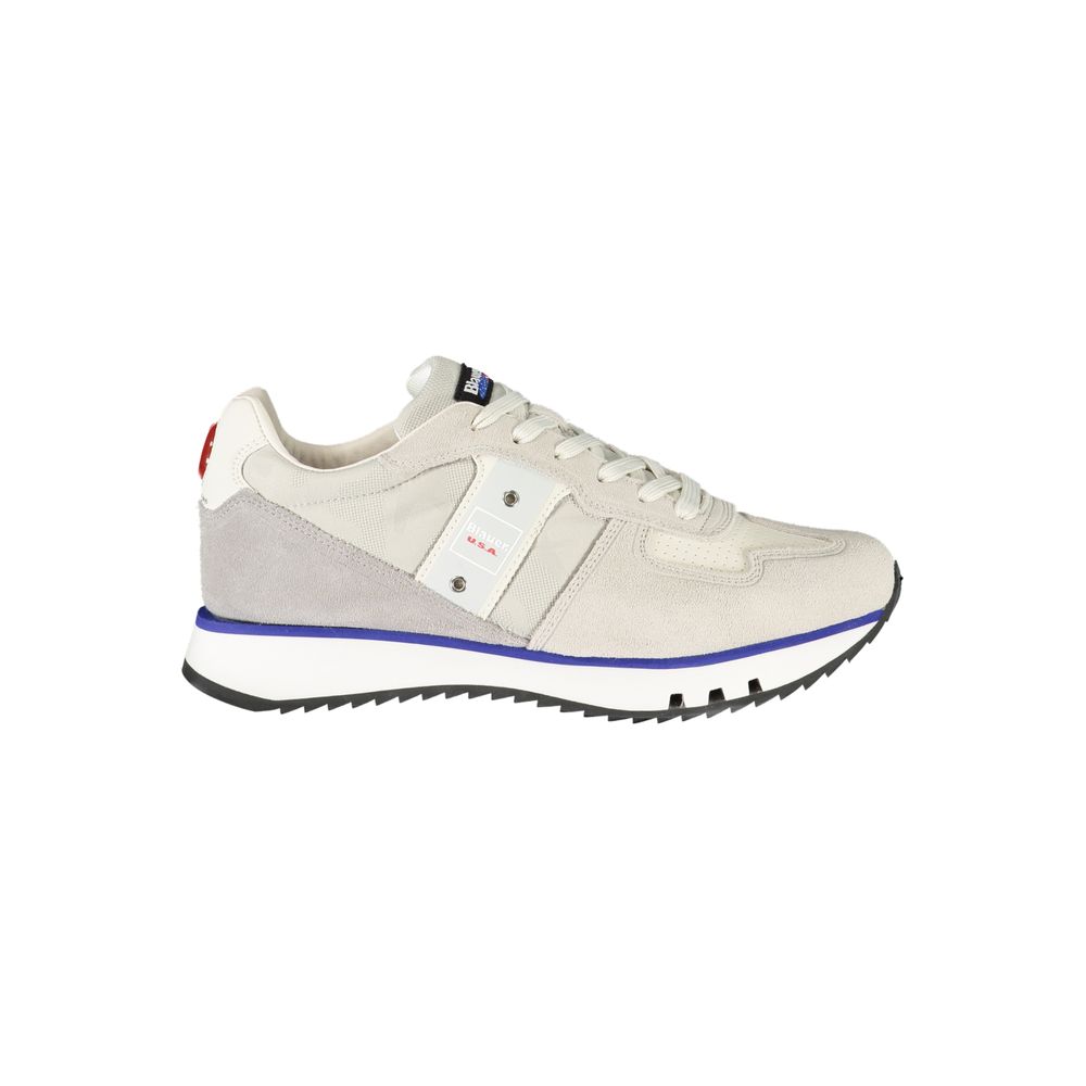 Blauer Gray Leather Men Sneaker -   -  Blauer.