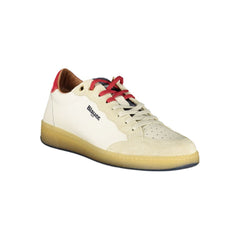 Blauer White Leather Men Sneaker -   -  Blauer.