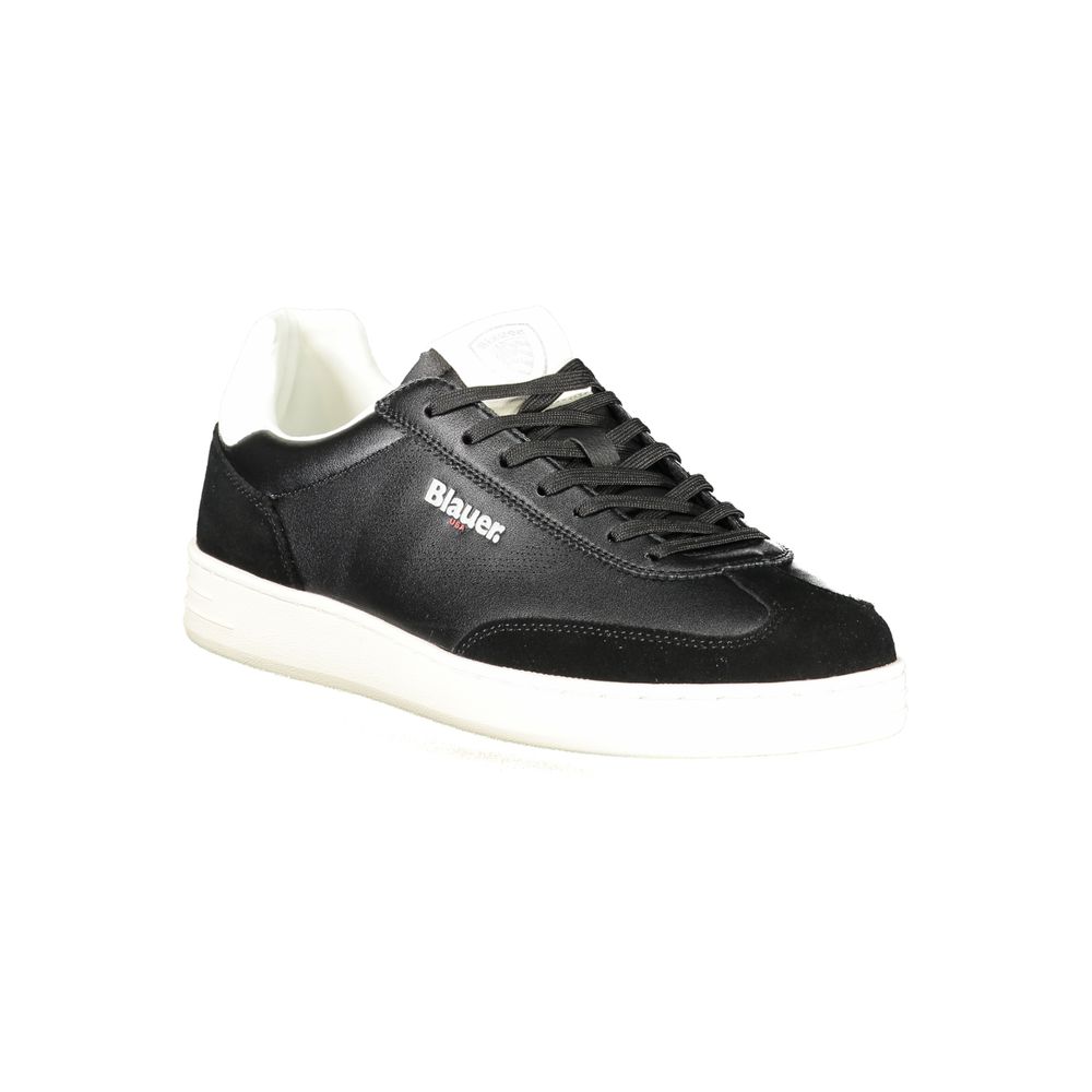Blauer Black Leather Men Sneaker -   -  Blauer.