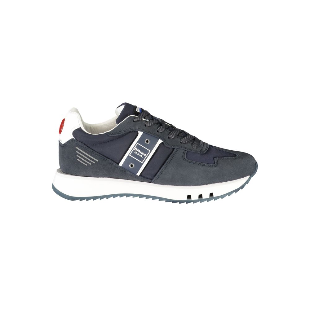 Blauer Blue Leather Men Sneaker -   -  Blauer.