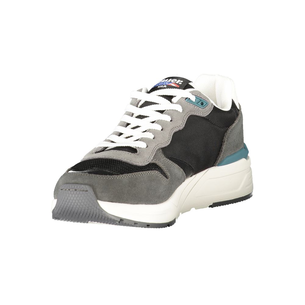 Blauer Black Leather Men Sneaker -   -  Blauer.