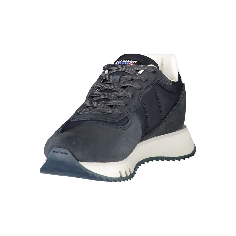 Blauer Blue Leather Men Sneaker -   -  Blauer.