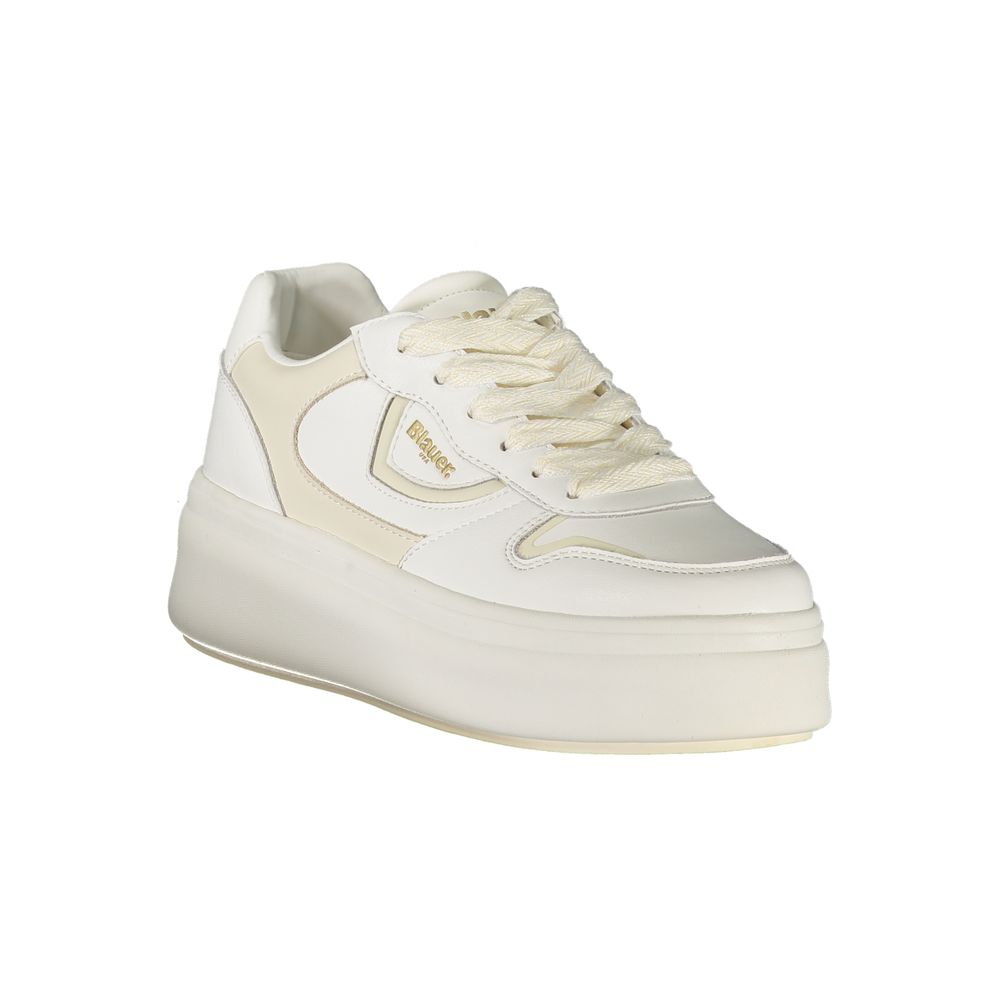 Blauer White Leather Women Sneaker -   -  Blauer.