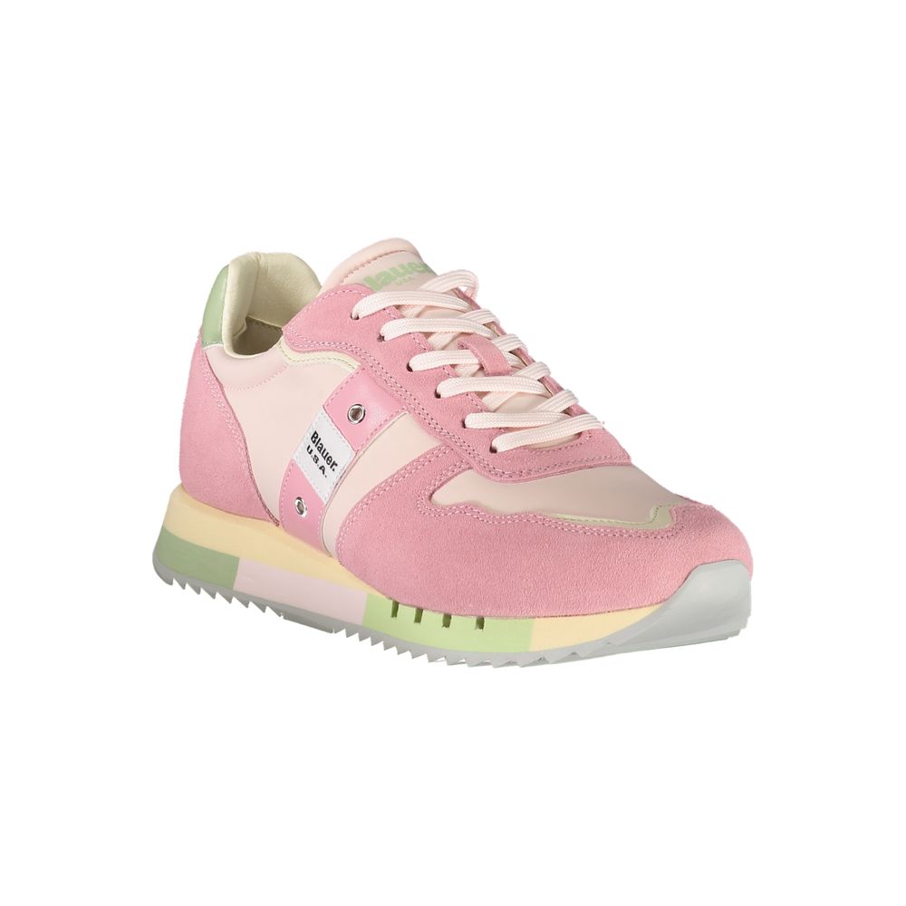 Blauer Pink Leather Women Sneaker -   -  Blauer.