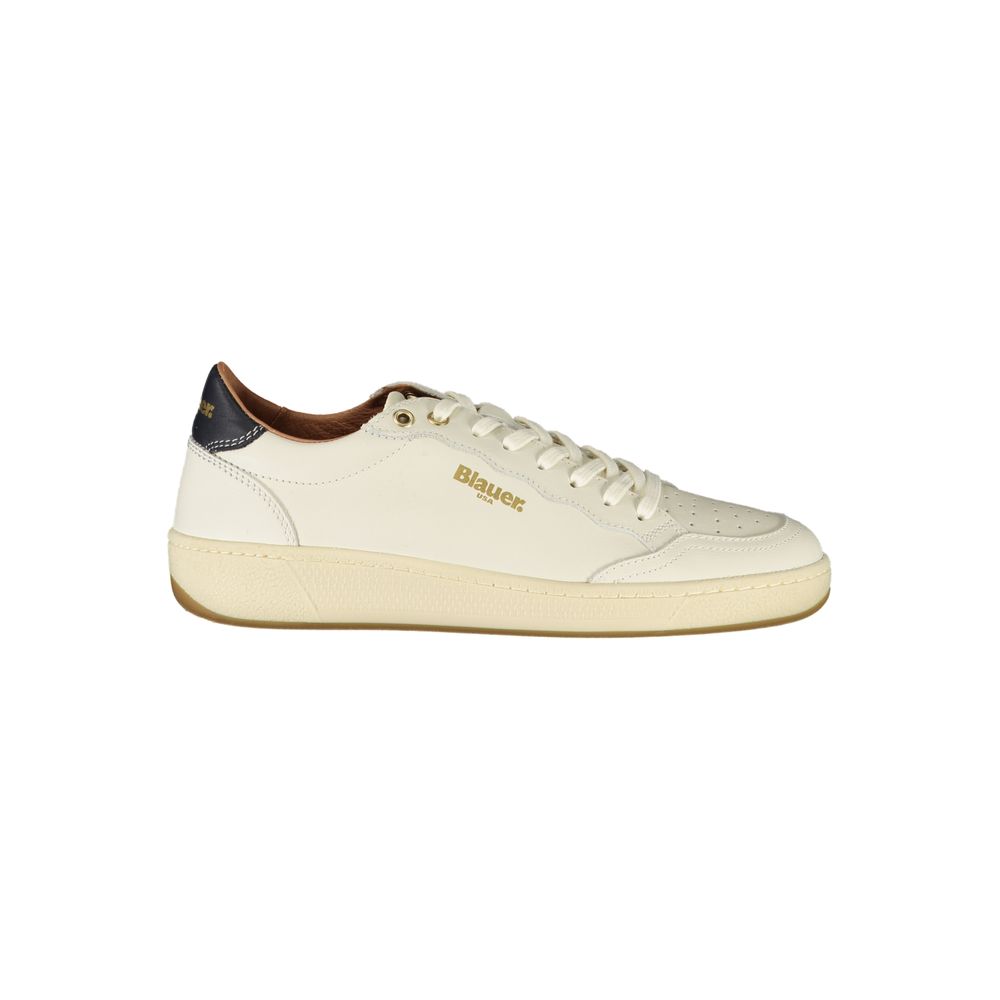 Blauer White Leather Women Sneaker -   -  Blauer.
