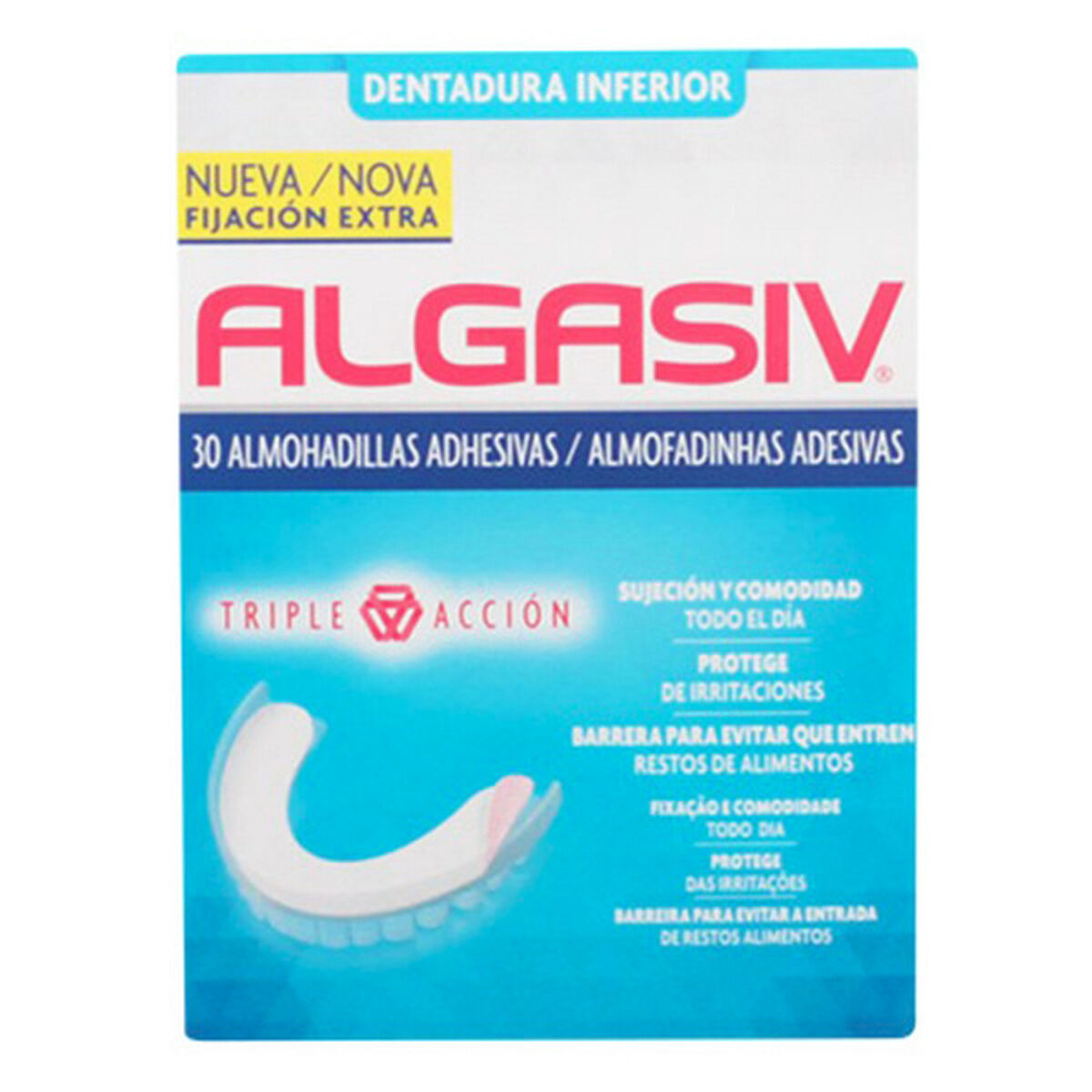 Adhesive Denture Pads Algasiv ALGASIV INFERIOR (30 uds) -  Health and personal care, Oral care -  Algasiv.