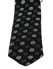 Dolce & Gabbana Black 100% Silk Floral Print Print Classic Tie -  Neckties, Men -  Dolce & Gabbana.