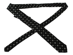 Dolce & Gabbana Black 100% Silk Floral Print Print Classic Tie -  Neckties, Men -  Dolce & Gabbana.