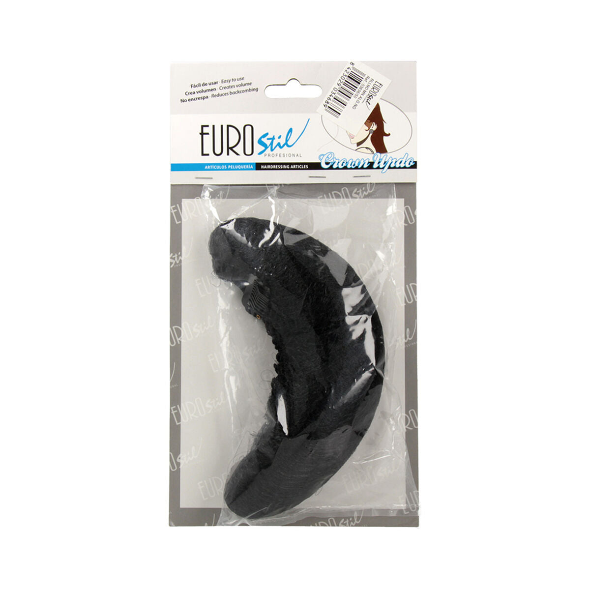 Doughnut Hair Bun Eurostil Filling Black -  Beauty, Hair care -  Eurostil.
