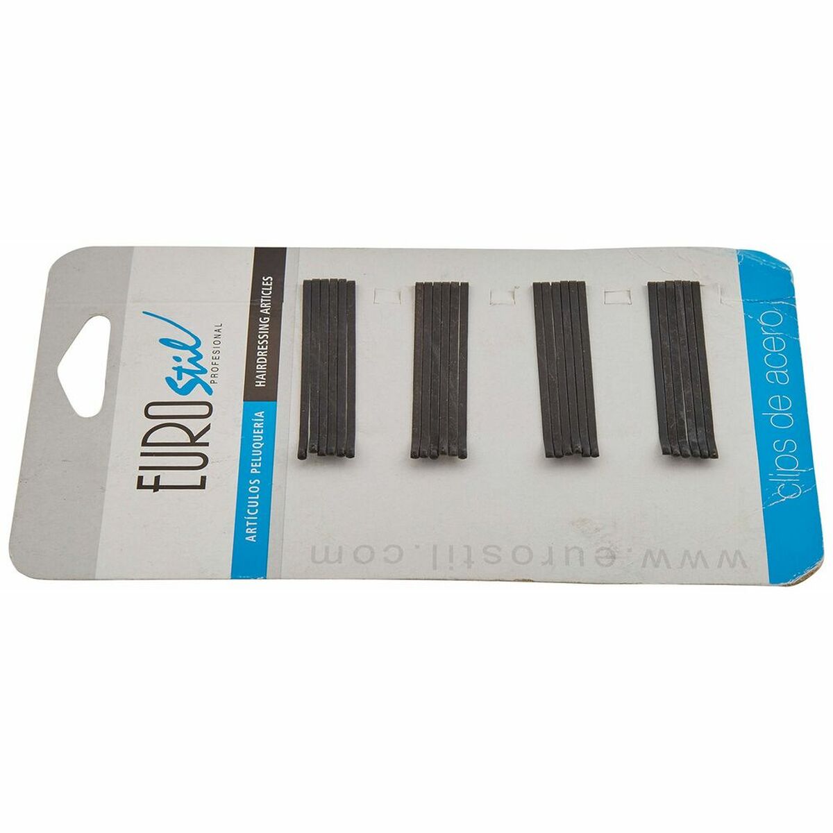Hair Clips Eurostil 24 Clips 50 mm Black (24 pcs) -  Beauty, Hair care -  Eurostil.