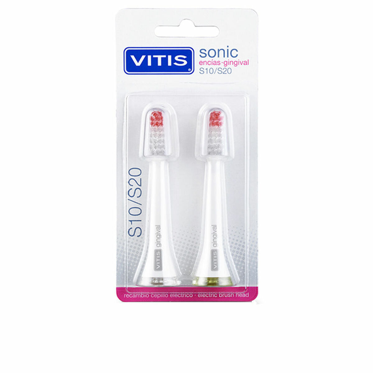 Spare for Electric Toothbrush Vitis Sonic S10/S20 Gingival 2 Units -  Health and personal care, Oral care -  Vitis.
