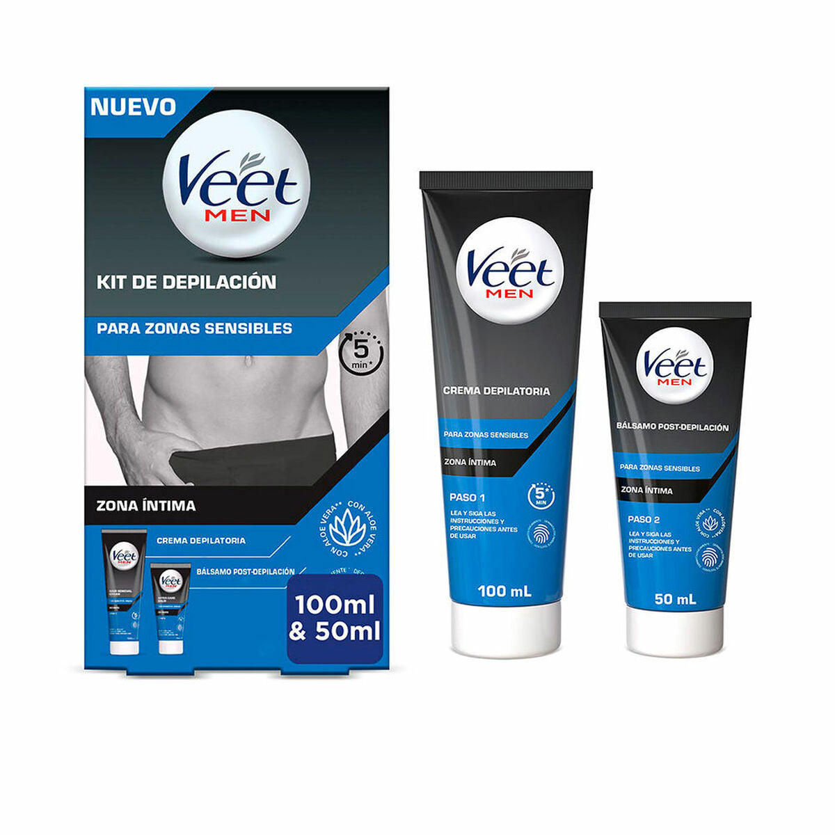 Shaving Set Veet Men Depilation 2 Pieces -  Beauty, Shaving and hair removal -  Veet.