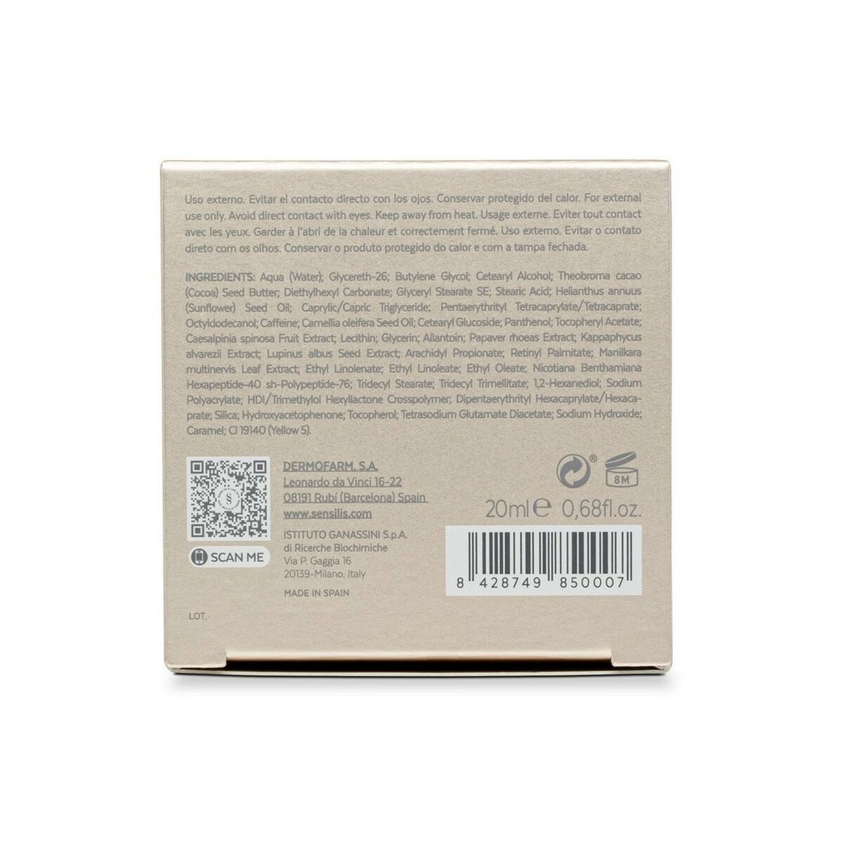 Eye Area Cream Sensilis Eternalist 20 ml -  Beauty, Skin care -  Sensilis.
