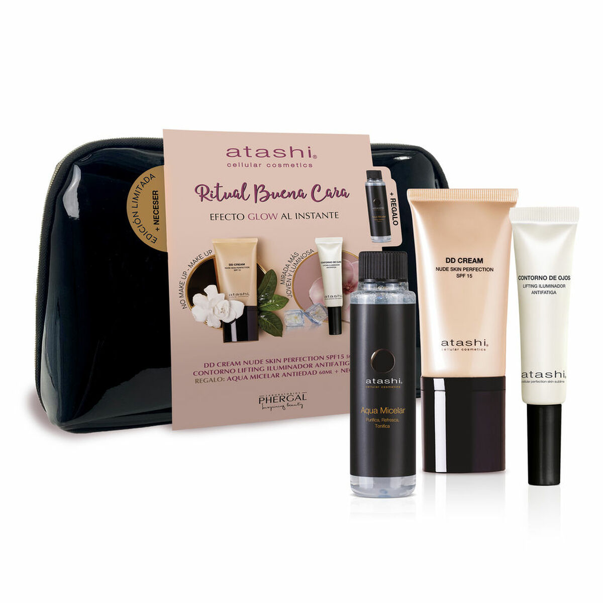 Make-Up Set Atashi CELULLAR COSMETIC 4 Pieces -  Beauty, Utensils and accessories -  Atashi.