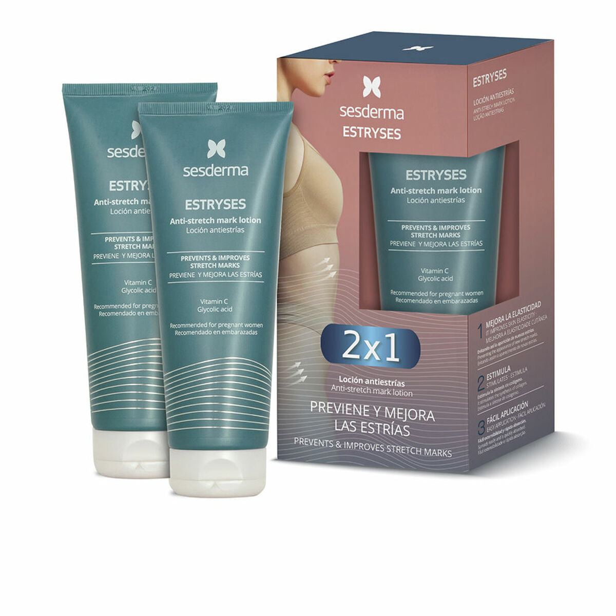Anti-Stretch Mark Cream Sesderma ESTRYSES 200 ml 2 Units -  Beauty, Skin care -  Sesderma.