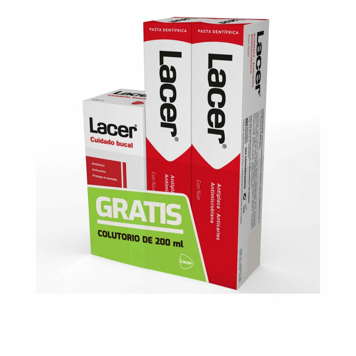 Toothpaste Complete Action Lacer 2 x 125 ml 3 Pieces -  Health and personal care, Oral care -  Lacer.