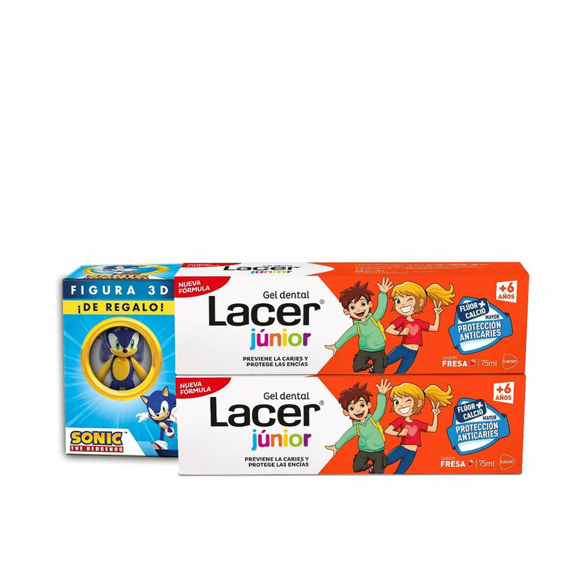 Toothpaste Lacer Junior 75 ml Strawberry 2 Units -  Baby, Hygiene and care -  Lacer.