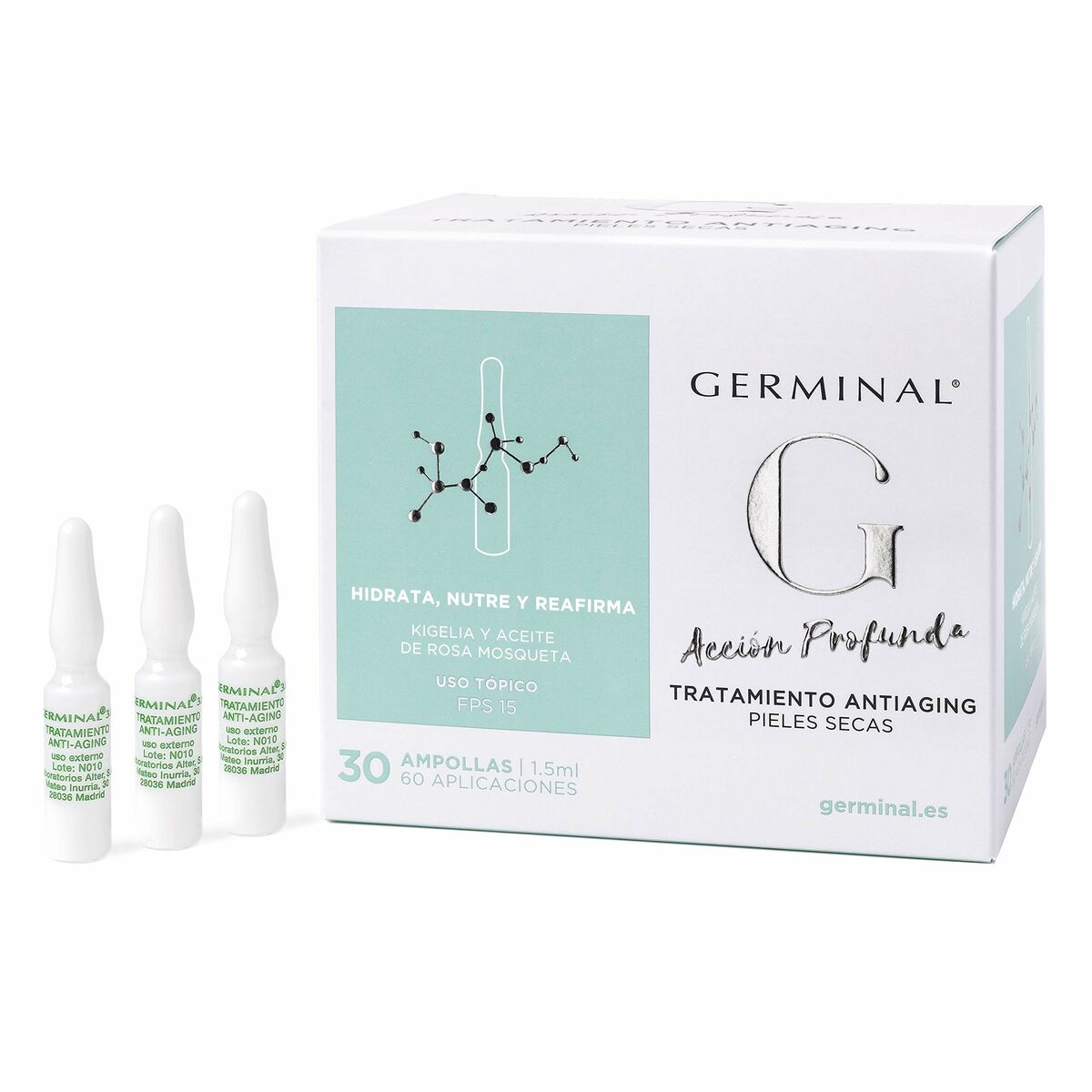 Ampoules Germinal 30 x 1,5 ml Dry Skin Anti-ageing -  Beauty, Skin care -  Germinal.