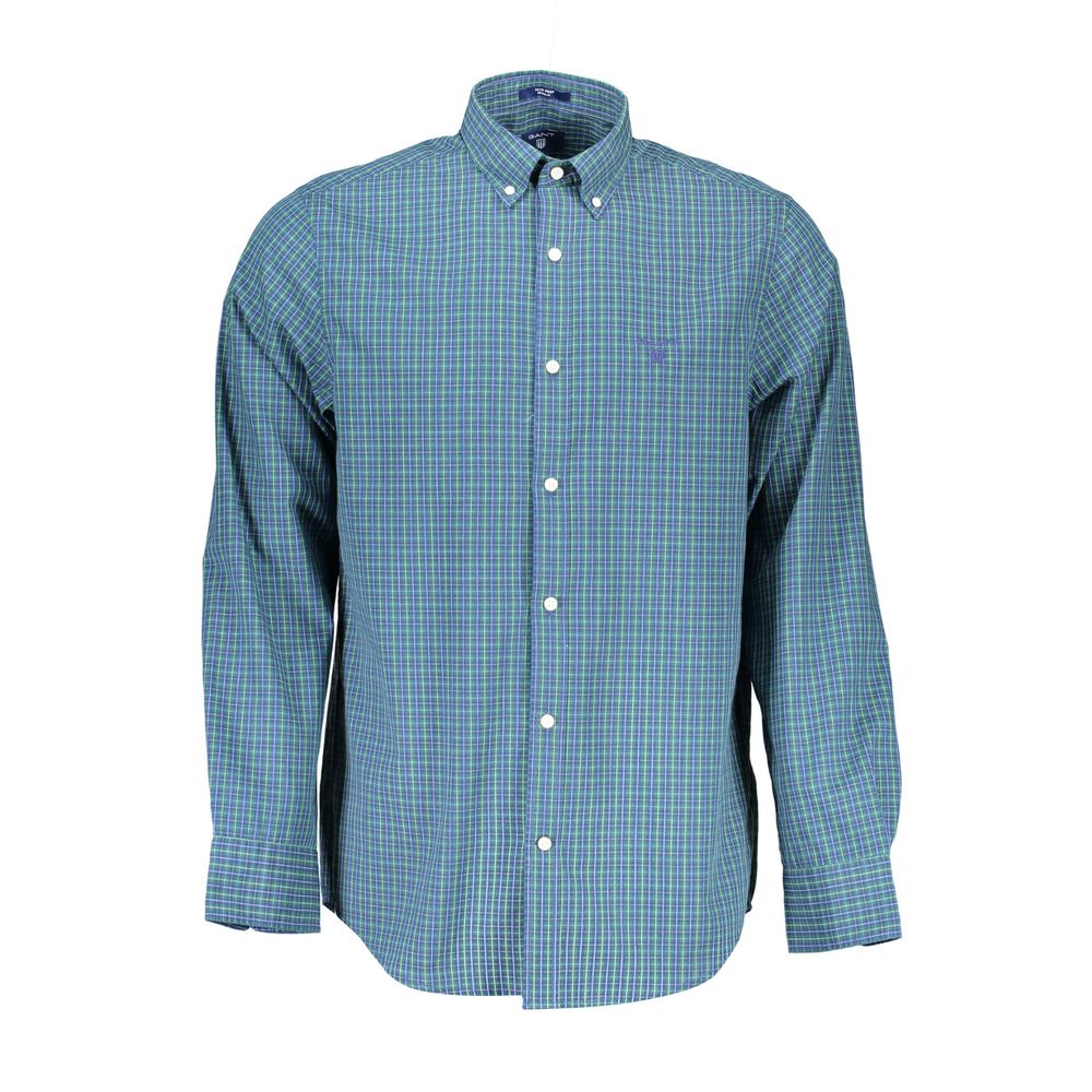 Gant Blue Cotton Shirt -   -  Gant.