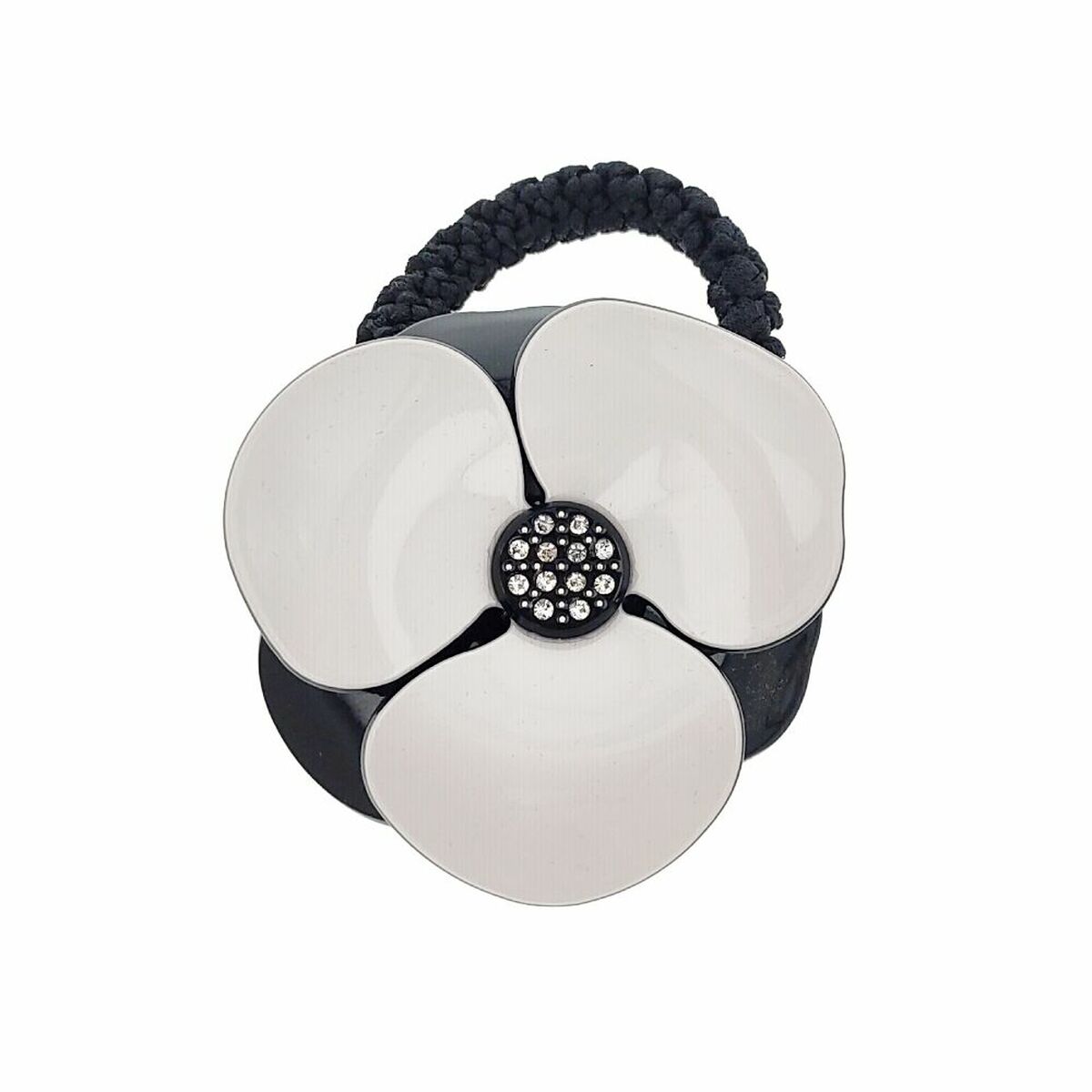 Hair tie Araban White Black Flower -  Beauty, Hair care -  Araban.