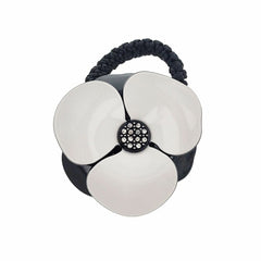 Hair tie Araban White Black Flower -  Beauty, Hair care -  Araban.
