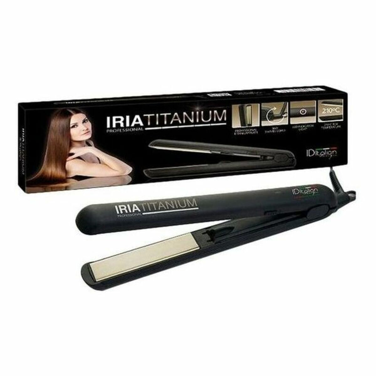 Hair Straightener Iria Titanium Id Italian IDETITIRIA (1 Unit) -  Beauty, Hair care -  Id Italian.