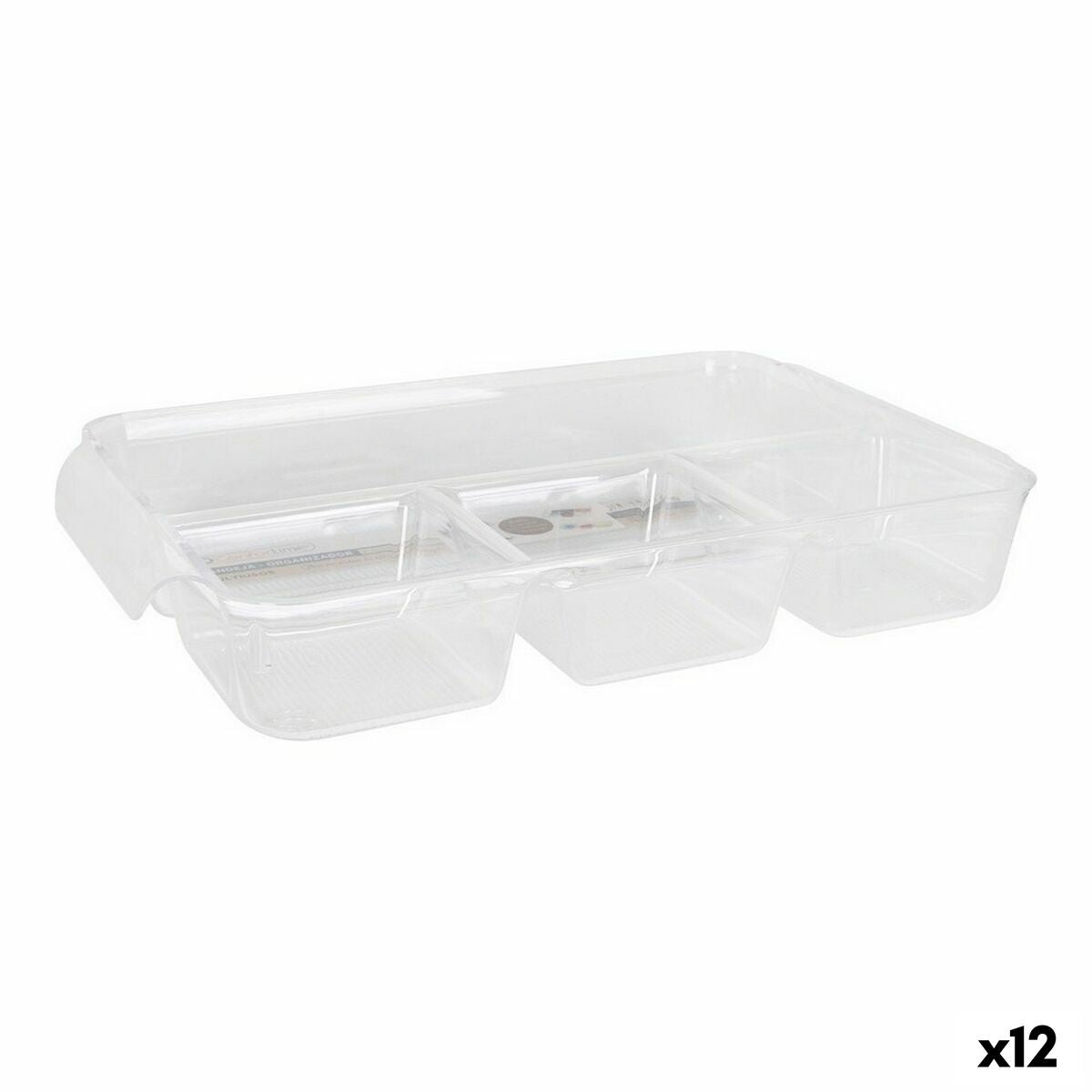 Multi-Purpose Organiser Confortime Transparent 37,5 x 23,5 x 5, cm (12 Units) -  Home and cooking, Bath -  Confortime.