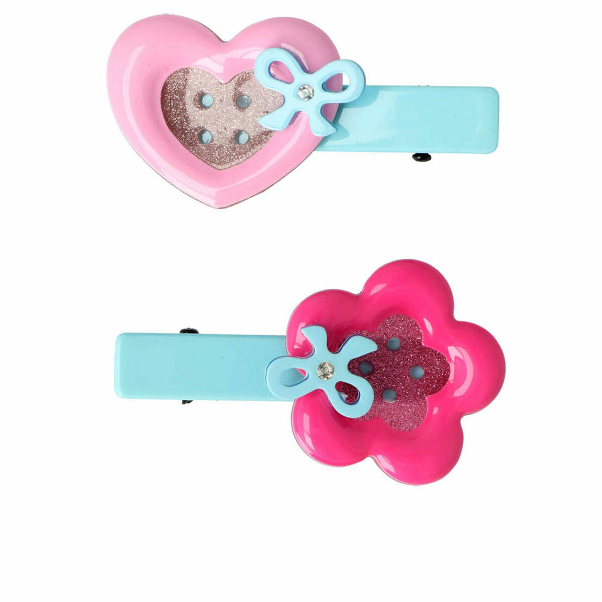 Hair Clips Inca   Flower Heart Buttons (2 Pieces) -  Clothing, Girls -  Inca.