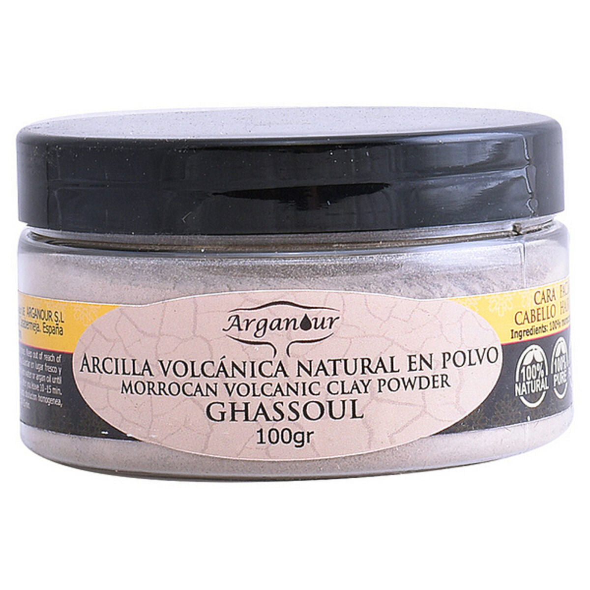 Clay Mask for Face and Hair Ghassoul Arganour (100 g) -  Beauty, Skin care -  Arganour.