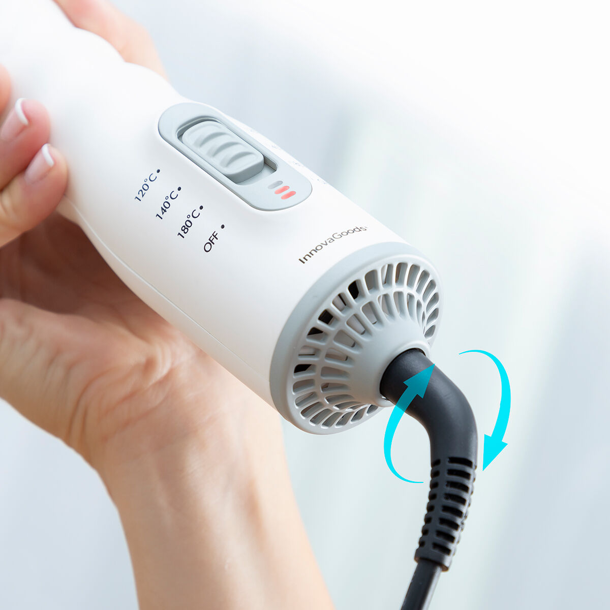 3-in-1 Drying, Styling and Curling Hairbrush Dryple InnovaGoods 550 W -  Beauty, Hair care -  InnovaGoods.